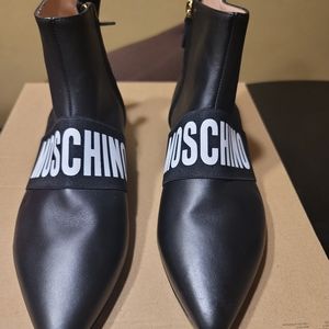 Beautiful Authentic Moschino black ankle boots.